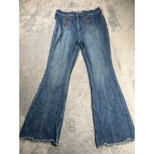 Idyllwind Fueled By Miranda Lambert Jeans Womens 16x34 Blue Flared Leg Raw Hem